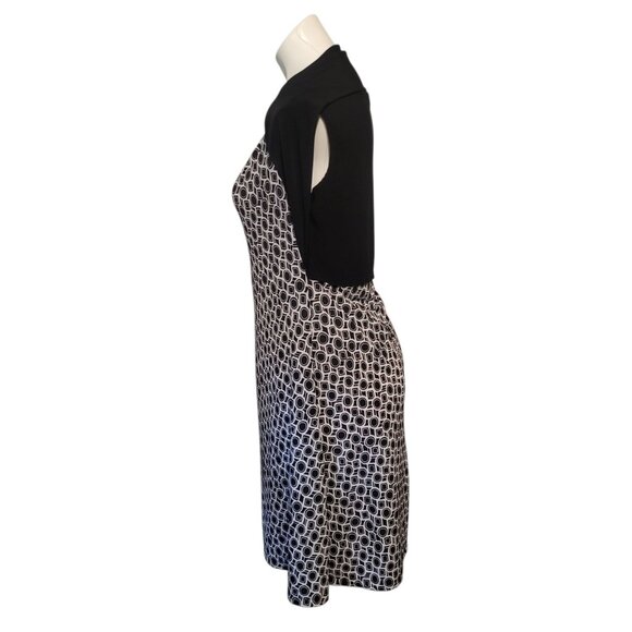 MKM Dress Size XL Black White Geometric - Picture 6 of 7